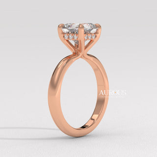 1.50CT Princess Cut Diamond Hidden Halo Setting Moissanite Engagement Ring