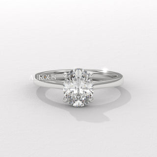 1.50CT Oval Diamond Solitaire Setting Moissanite Engagement Ring
