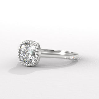 1.50CT Cushion Cut Vintage Style Bezel Setting Moissanite Engagement Ring