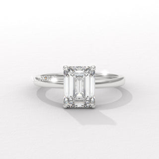 1.50CT Emerald Cut Diamond Solitaire Moissanite Engagement Ring
