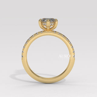  yellow gold marquise ring, marquise diamond gold band, marquise cut prong setting, marquise diamond with side stones