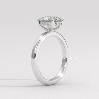 1.50CT Oval Diamond Hidden Halo Moissanite Engagement Ring