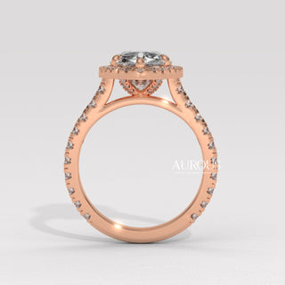 pear cut diamond with side stones, pear diamond three stone ring, pear shaped diamond gold band, custom pear diamond ring, modern pear engagement ring, pear cut diamond prong setting, pear diamond ring setting