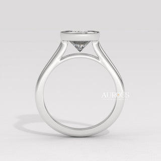 1.50CT Oval Diamond Bezel Setting Solitaire Moissanite Engagement Ring