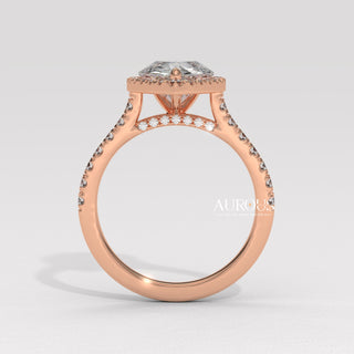 custom pear diamond ring, modern pear engagement ring, pear cut diamond prong setting, pear diamond ring setting