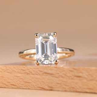 engagement rings, diamond engagement rings, gold engagement rings, solitaire setting engagement ring, solitaire diamond ring, emerald cut diamond engagement ring, emerald diamond ring