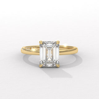 1.50CT Emerald Cut Diamond Solitaire Moissanite Engagement Ring