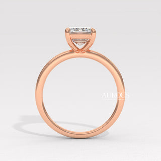 1.50CT Emerald Cut Diamond Solitaire Moissanite Engagement Ring