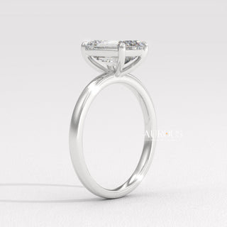 1.50CT Emerald Cut Diamond Solitaire Moissanite Engagement Ring