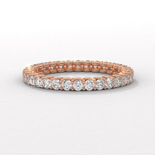 Round Diamond Full Eternity Pave Setting Wedding Band
