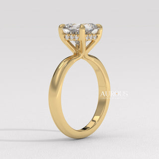 1.50CT Princess Cut Diamond Hidden Halo Setting Moissanite Engagement Ring