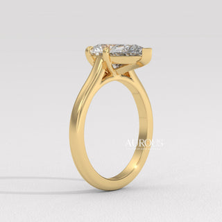 1.50CT Pear Diamond Solitaire Moissanite Engagement Ring