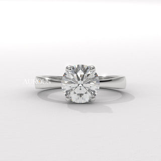 1.0CT Round Cut Diamond Hidden Halo Setting Moissanite Engagement Ring