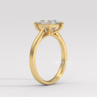1.50CT Princess Diamond Solitaire Setting Moissanite Engagement Ring