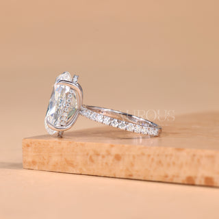 hidden halo engagement ring, hidden halo diamond ring, gold hidden halo ring, white gold hidden halo setting