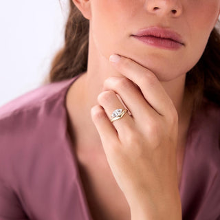 1.50CT East-West Marquise Diamond Curved Style Moissanite Engagement Ring