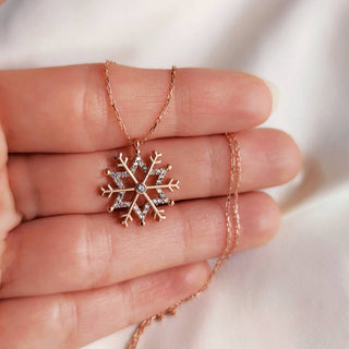 Snowflake Diamond Necklace Gift For Christmas Gift