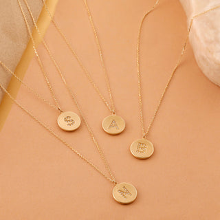 coin-charm-diamond-latter-necklace-in-matte-gold