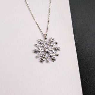 Snowflake Diamond Necklace Gift For Christmas Gift