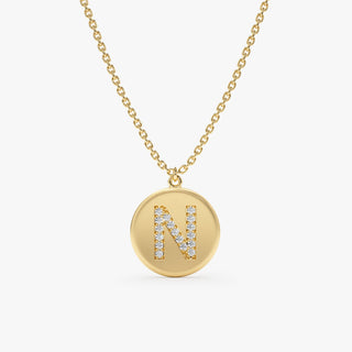 coin-charm-diamond-latter-necklace-in-matte-gold