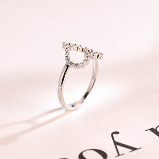 0.03CT Round Cut Heart Shape Diamond Moissanite Wedding Band For Women