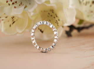 0.45CT Round And Marquise Cut Full Eternity Diamond Moissanite Wedding Band For Women