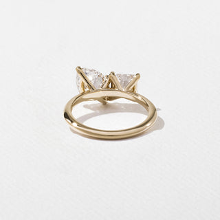 2.60TCW Princess & Pear Diamond Toi Et Moi Engagement Ring Stack