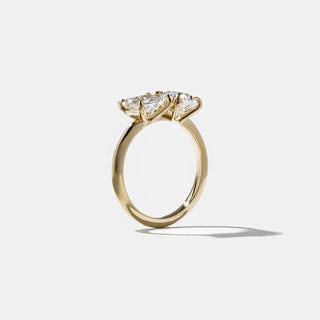 2.60TCW Princess & Pear Diamond Toi Et Moi Engagement Ring Stack