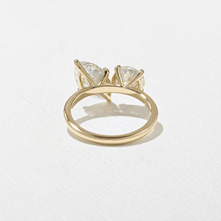 3.40TCW Round & Marquise Diamond Toi Et Moi Engagement Ring