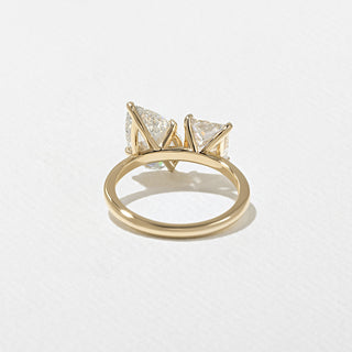 3.70TCW Princess & Pear Cut Toi Et Moi Engagement Ring Stack