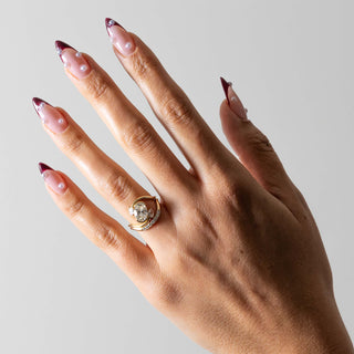 0.14TCW Round Cut Curved Moissanite Unique Wedding Band