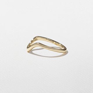 14K/18K Solid Gold Unique Curved Matching Wedding Band