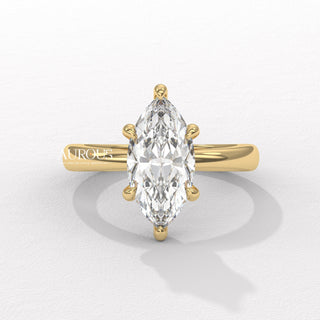 2.0CT Marquise Cut Hidden Halo Diamond Moissanite Engagement Ring