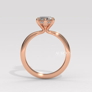 2.0CT Marquise Cut Hidden Halo Diamond Moissanite Engagement Ring