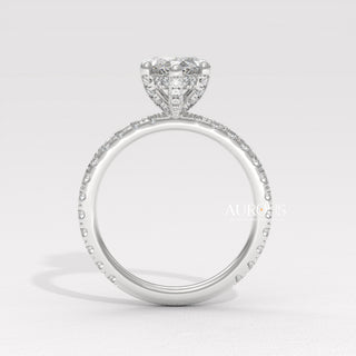 2.50CT Marquise Diamond Hidden Halo Moissanite Engagement Ring
