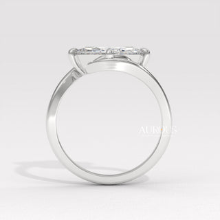 1.50CT East-West Marquise Diamond Unique Solitaire Engagement Ring