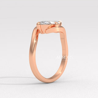 1.50CT East-West Marquise Diamond Unique Solitaire Engagement Ring