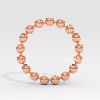 Round Diamond Bezel Setting Eternity Moissanite Wedding Band