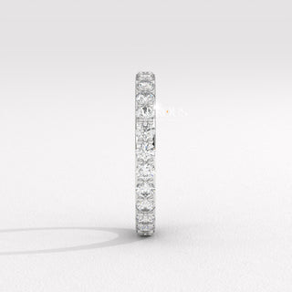 Round Diamond Pave Setting Eternity Wedding Band
