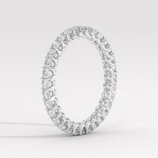 Round Diamond Full Eternity Pave Setting Wedding Band