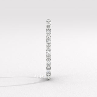 Marquise Diamond Eternity Moissanite Wedding Band