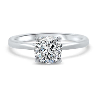 Cushion Cut Solitaire Diamond Moissanite Engagement Ring For Women