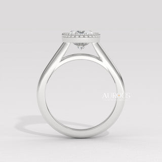 2.0CT Oval Diamond Vintage Style Bezel Setting Moissanite Engagement Ring