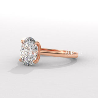 2.0CT Oval Diamond Solitaire Moissanite Engagement Ring