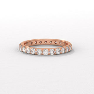 Round Diamond Pave Setting Eternity Wedding Band