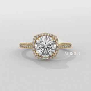 fine gold round cut ring, minimalist round diamond ring, gold ring for proposal, round diamond cathedral setting