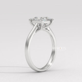 1.50CT Princess Diamond Solitaire Setting Moissanite Engagement Ring