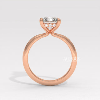 1.50CT Radiant Diamond Hidden Halo Moissanite Engagement Ring