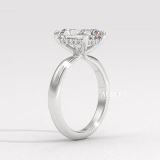 1.50CT Radiant Diamond Hidden Halo Moissanite Engagement Ring