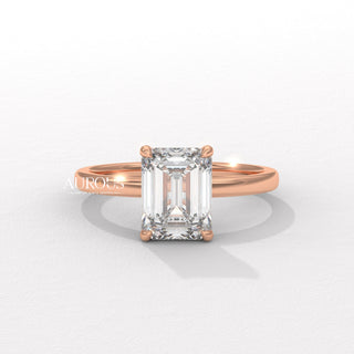 1.50CT Emerald Cut Diamond Solitaire Moissanite Engagement Ring